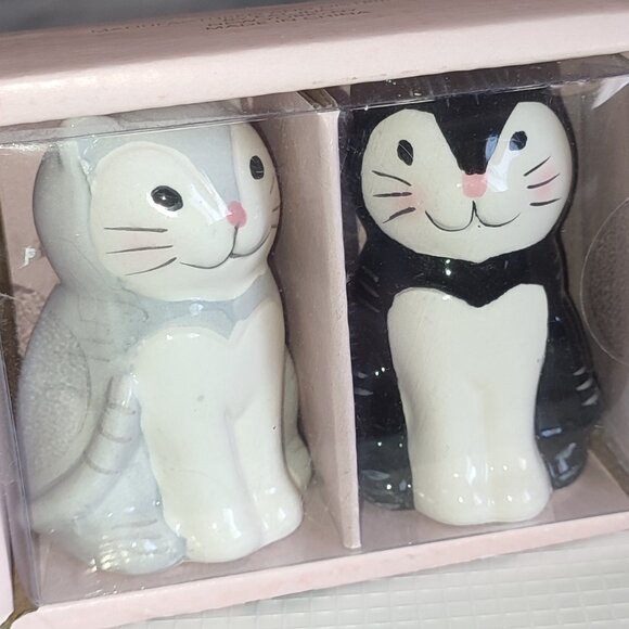 NEW Cats Kittens Salt and Pepper Shakers S&P Ceramic NWT Cute Animals Pets - Picture 1 of 8
